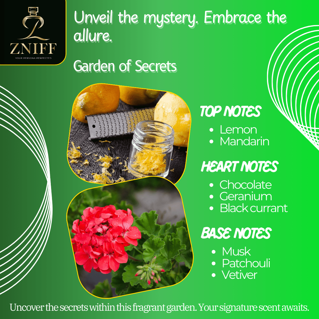 Zniff Garden of Secret(50ml) | Unisex Perfume | Long - Lasting Fragrance | Classic Scent for Daily Wear & Special Occasions | Perfect Gift | Sophisticated & Refreshing - Zniff - Fragrance