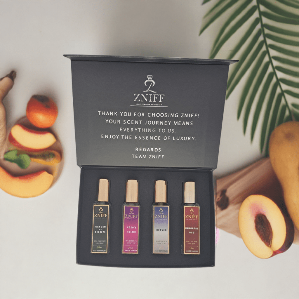 Zniff Gift set 4 in 1: The Art of Fragrance Immortal Oud, Eden's Elixer, Garden of Secrets, Heaven (20ml*4) - Zniff - Fragrance