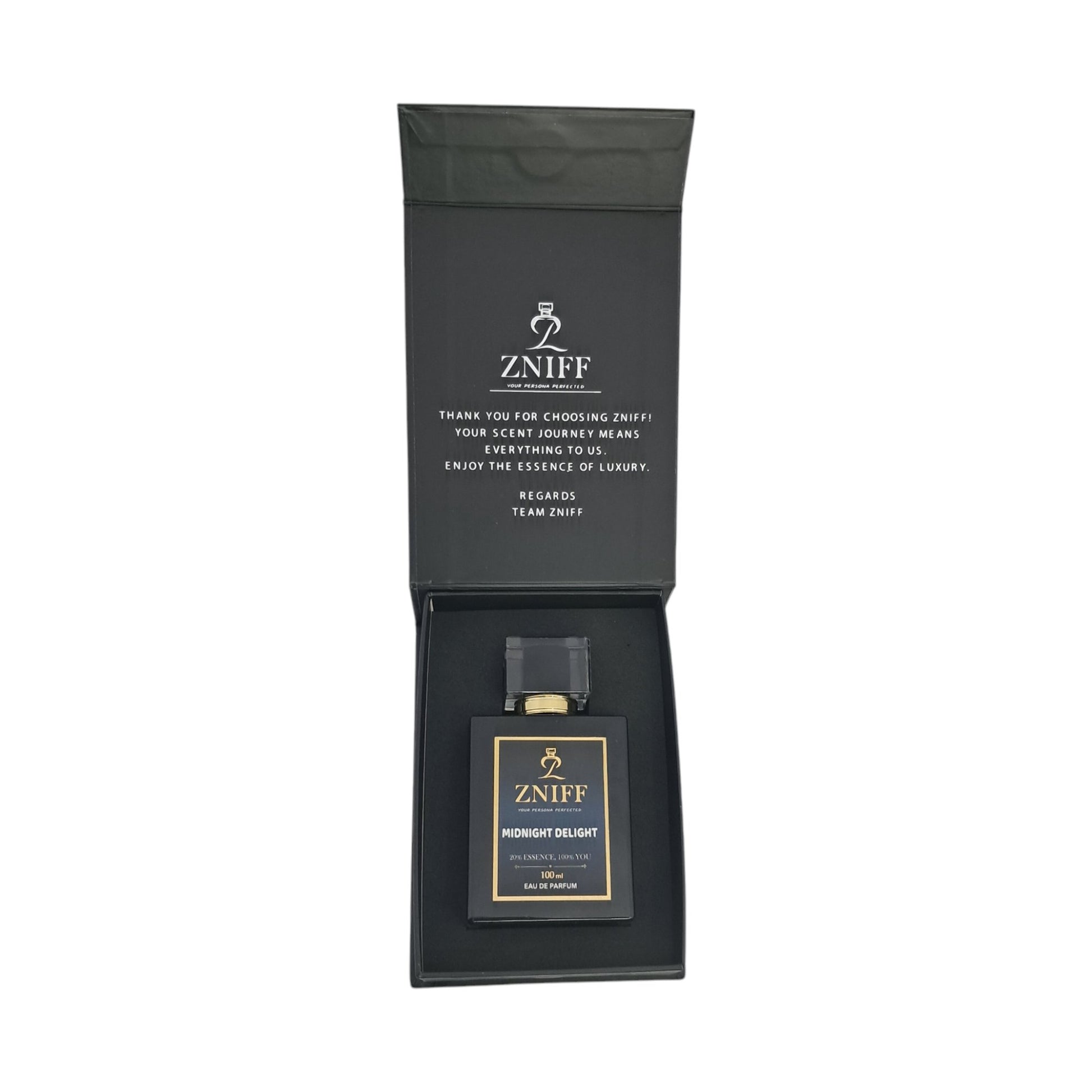 Zniff Midnight Delight (100ML) | Unisex Perfume | Long - Lasting Fragrance for Men & Women | Sophisticated Scent for All Occasions | Fresh, Invigorating, and All - Day Wear | Perfect for Gifting - Zniff - Fragrance